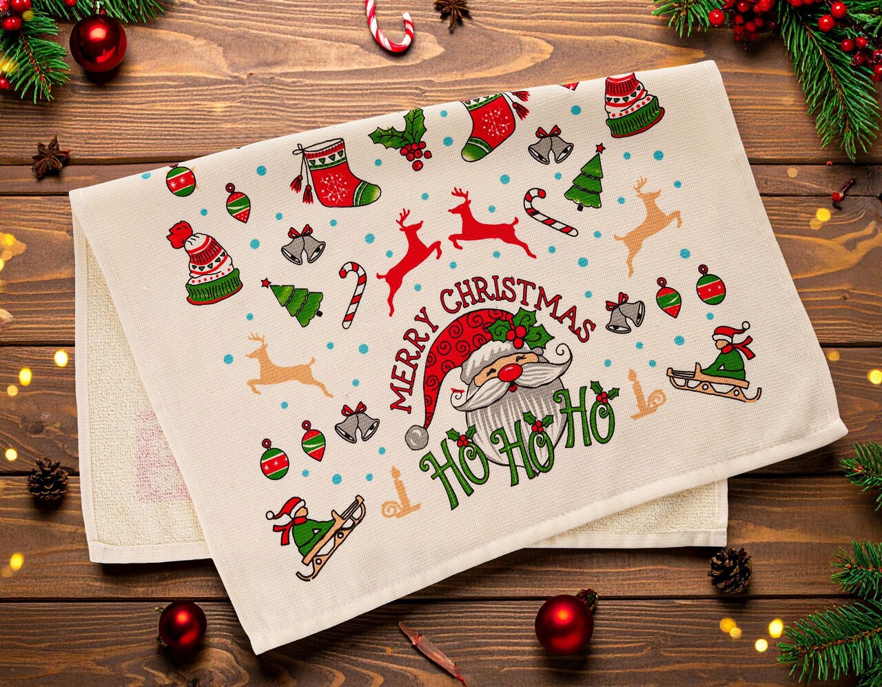 Set prosoape de bucatarie, L'essentiel Maison, Xmas, Multicolor - imagine 5
